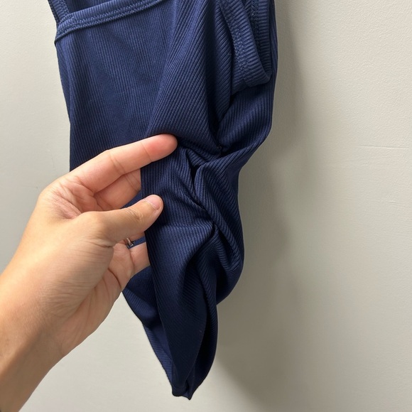 Shein Blue Ribbed Tank Top - Picture 2 of 4